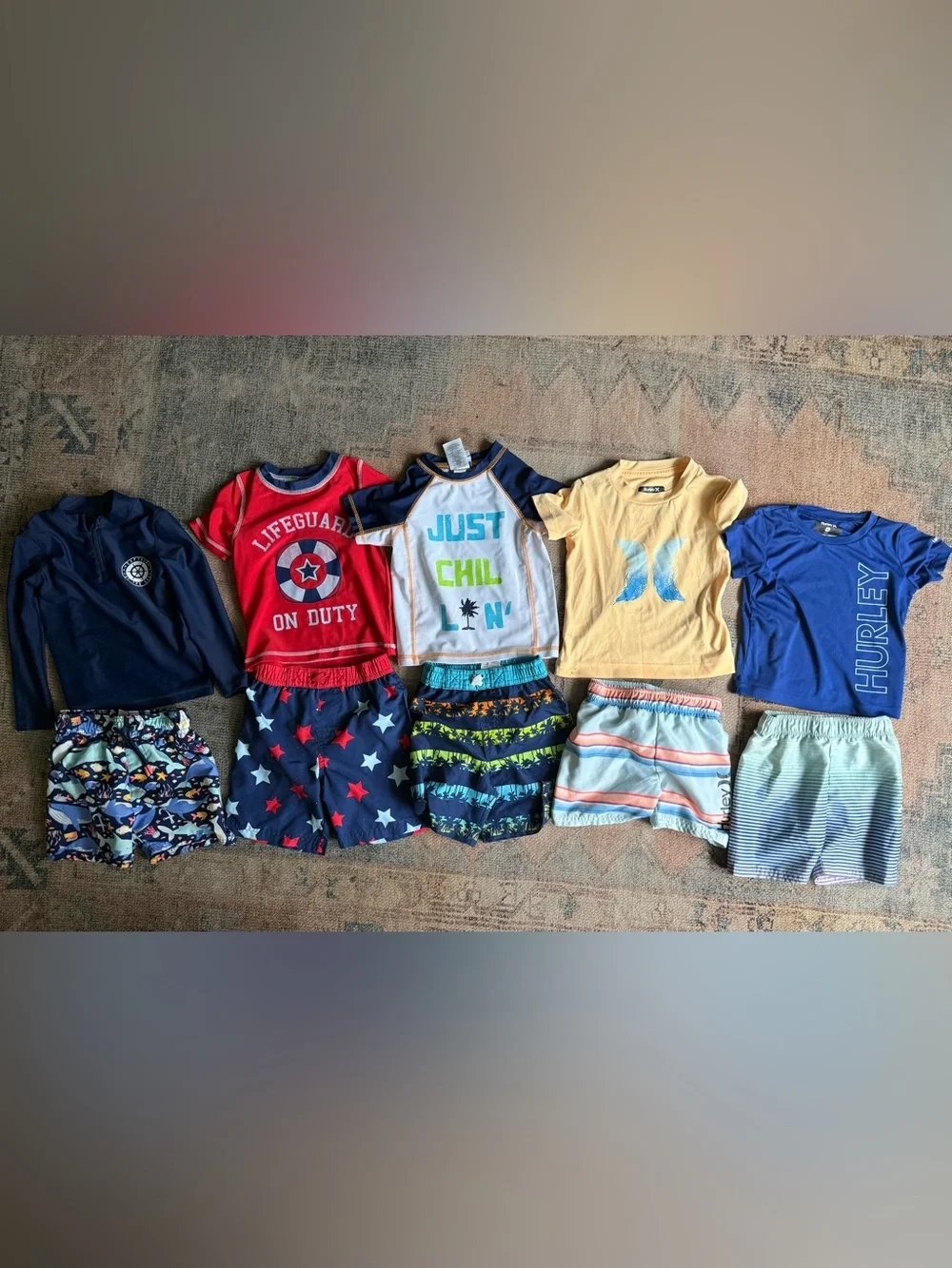 5 Toddler Boy Swimsuits - Size 2T